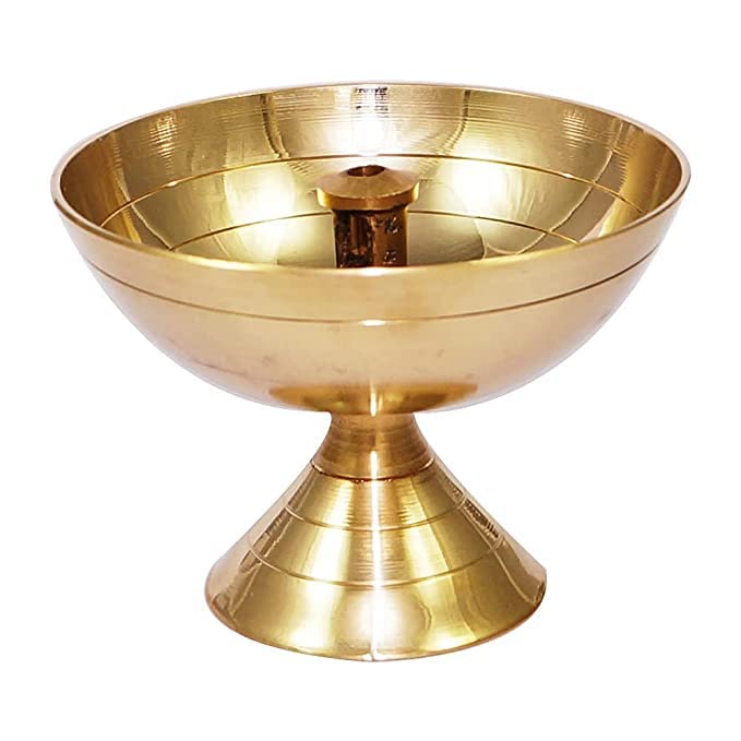 Pure Brass Paro Pyali Akhand Diya Jyot Oil Brass Lamp for Home Temple Puja Articles Decor Diya