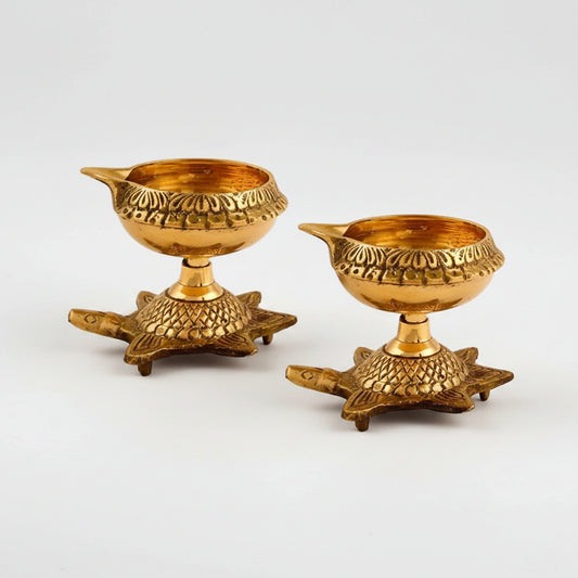 Brass Tortoise Oil Lamp-Kachuwa kuber diya for Prosperity and Wealth
