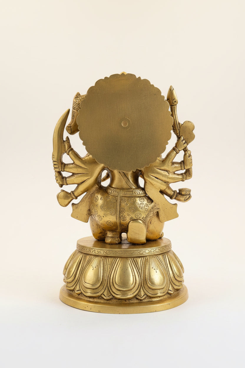 Handcrafted Brass Panchmukhi Hanuman Idol