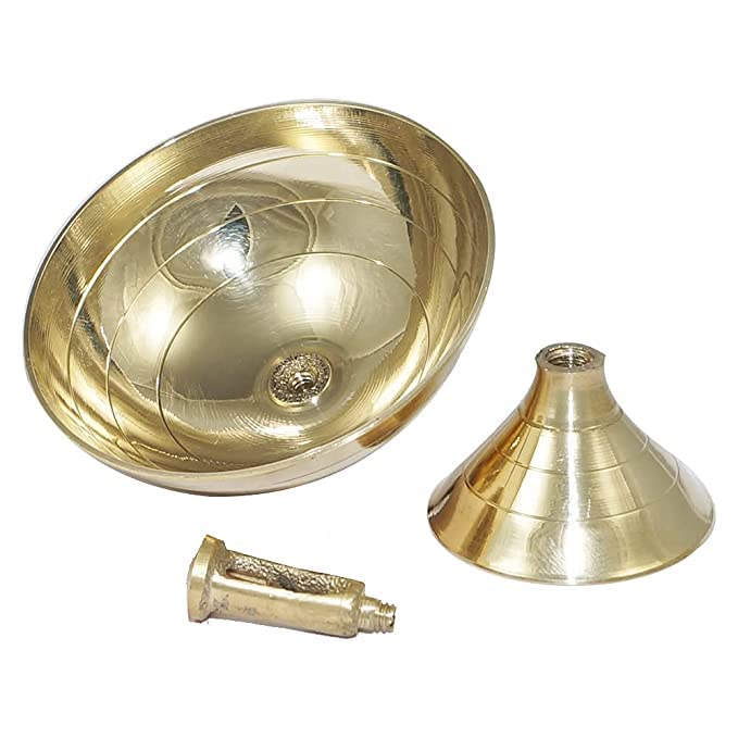 Pure Brass Paro Pyali Akhand Diya Jyot Oil Brass Lamp for Home Temple Puja Articles Decor Diya