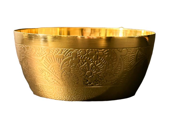 Brass Thali Set of 7 items, 12inch- Exquisite Tableware for Elegant Dining
