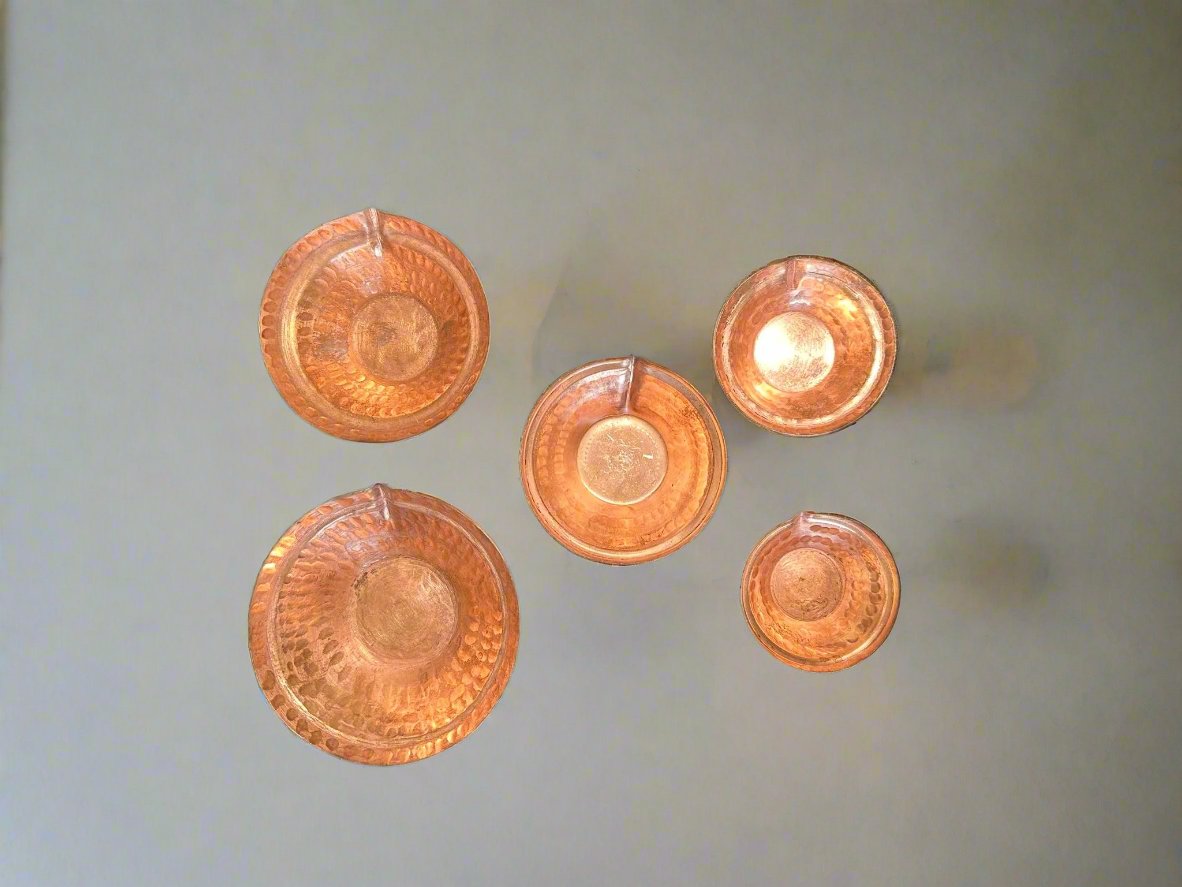 Copper Oil lamp- Khuttey tama pala/ copper diya