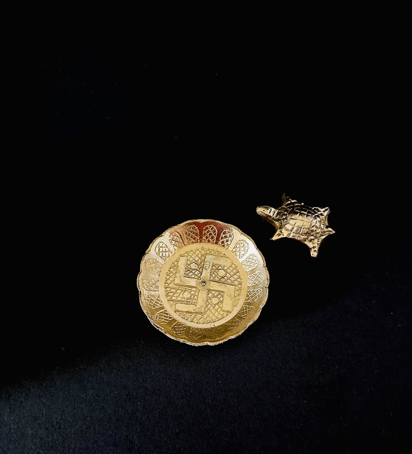 Brass Vastu Turtle on Plate - Symbol of Prosperity and Harmony