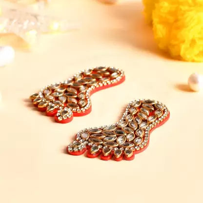 Charan Paduka Stickon - Divine Blessings and Spiritual Elegance