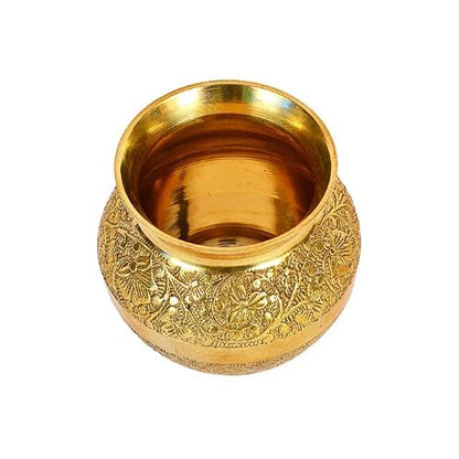 Brass Designer Lota - Elegantly Crafted Water Vessel for Rituals