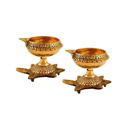 Kachuwa kuber diya- Brass Tortoise Oil Lamp for Prosperity and Wealth