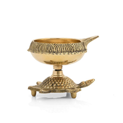 Kachuwa kuber diya- Brass Tortoise Oil Lamp for Prosperity and Wealth