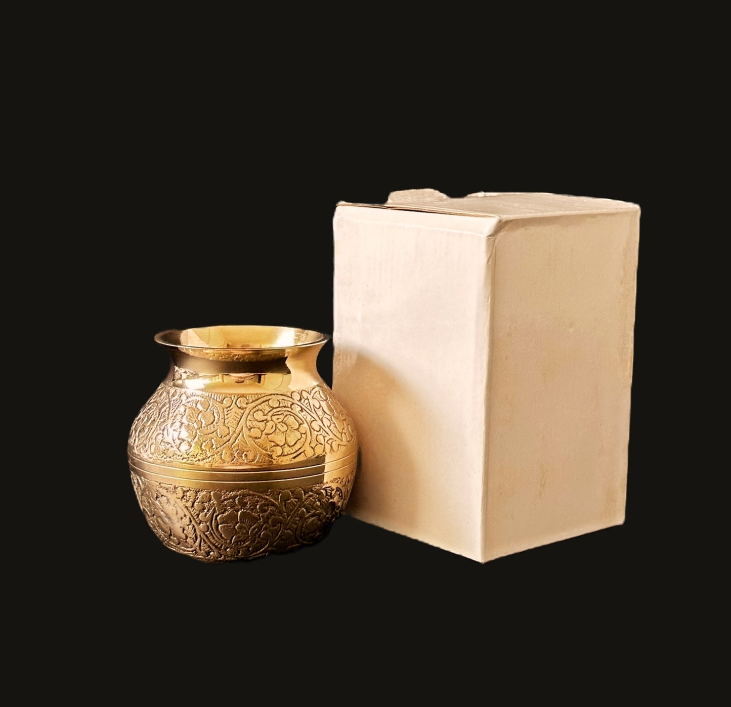 Brass Designer Lota - Elegantly Crafted Water Vessel for Rituals