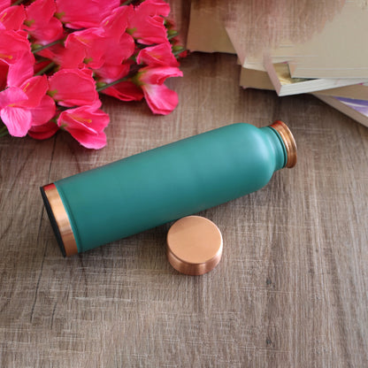 Copper Pure Lacquer Coated Silk Finish Leak Proof Ergonomic Design Bottle