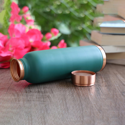 Copper Pure Lacquer Coated Silk Finish Leak Proof Ergonomic Design Bottle