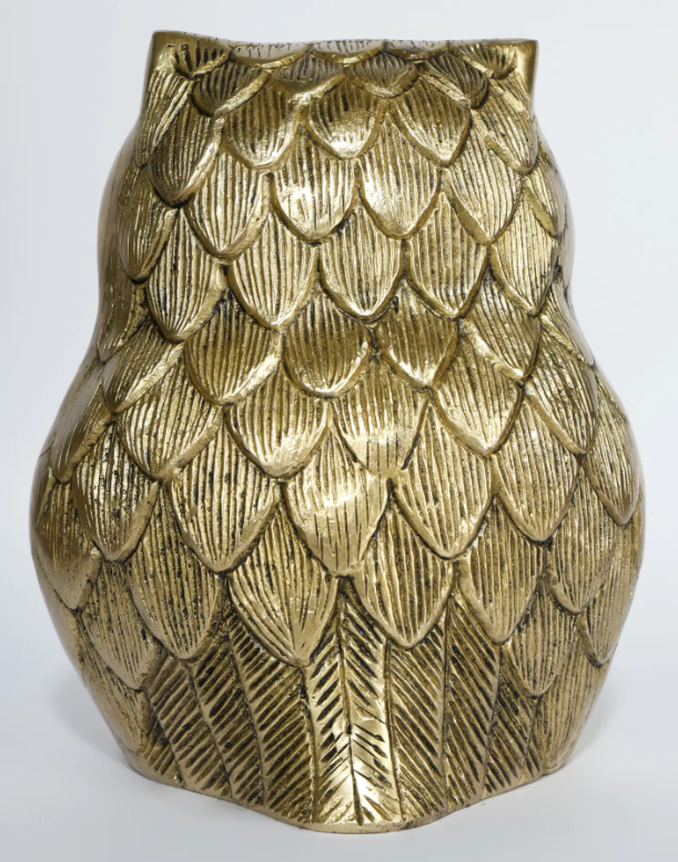 Brass Owl Home Decor — 7 Inch Handcrafted Figurine
