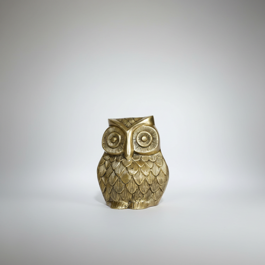 Brass Owl Home Decor — 7 Inch Handcrafted Figurine
