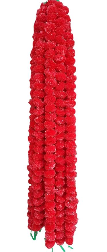 Marigold Garland- Vibrant Floral Décor for Celebrations- 60ft (pack of 5)